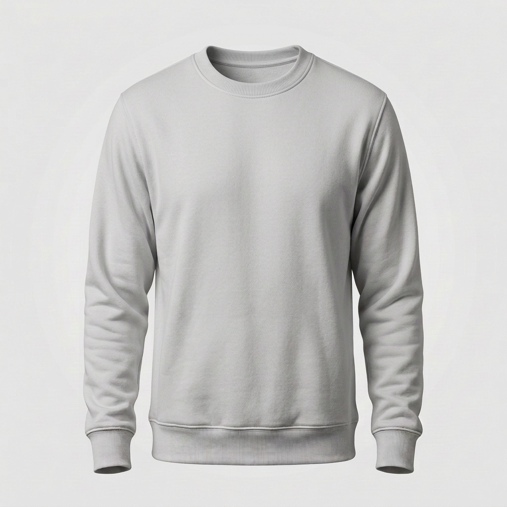 Generated light gray crewneck sweatshirt mockup