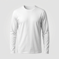 Generated white long-sleeve T-shirt mockup