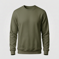 Generated dark olive green crewneck sweatshirt mockup