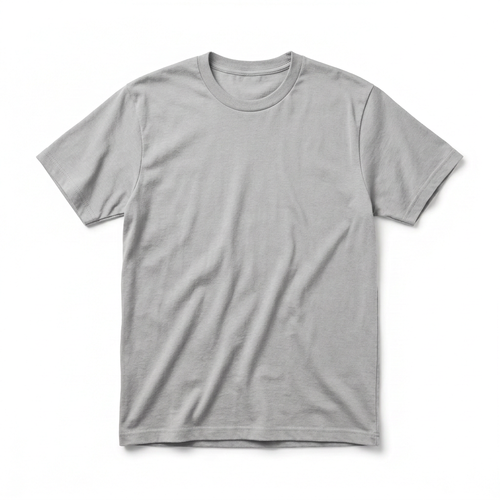 Generated mockup of a light gray shirt