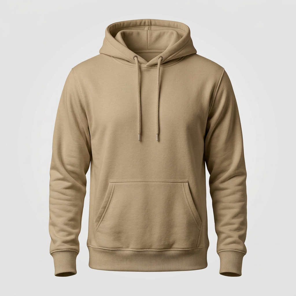 Generated mockup of a Flat Dark Earth pullover hoodie