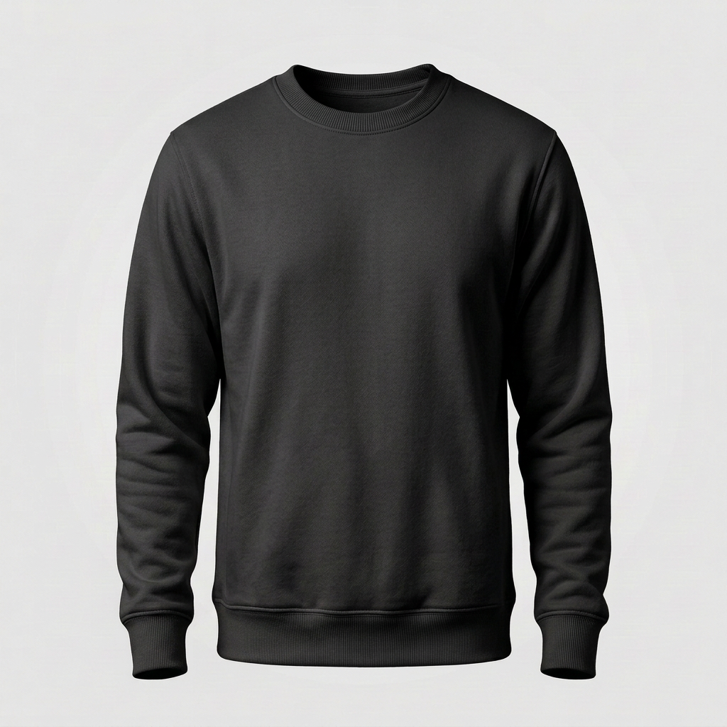 Generated black crewneck sweatshirt mockup