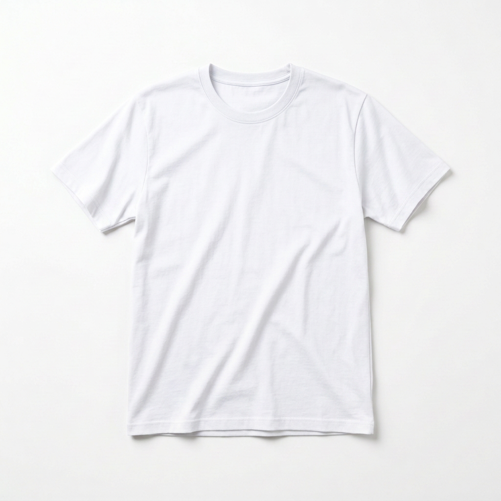White T-shirt on a white background