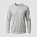 Generated light gray long-sleeve T-shirt mockup