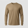 Generated Flat Dark Earth long-sleeve T-shirt mockup