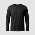 Generated black long-sleeve T-shirt mockup